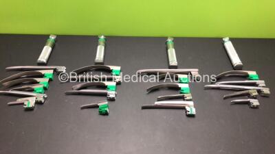 4 x Laryngoscopes with 21 Blades