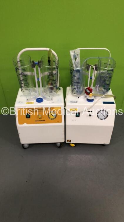 2 x Aerosol Medical Suction Units with 4 x Suction Cups (Both Power Up)