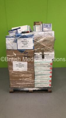 Pallet of Consumables Including Terumo Syringe without Needle, Omnifix 5ml Syringes and Cutan Foaming Hand Sanitiser (Out of Date)