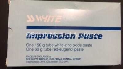 Job Lot of Consumables Including 11 x White Dental Impression Paste (In Date) Lille Bed and Chair Pads and Medrad Disposable Kits (Out of Date) - 2