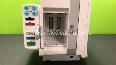 GE Carescape B650 Touch Screen Patient Monitor *Mfd - 02/2011* with 1 x GE E-PSMP-01 Module *Mfd 2013* and 1 x ECG, 1 x SpO2, 1 x P1-P2 and 1 x NIBP Leads with Cuff (Powers Up) - 3