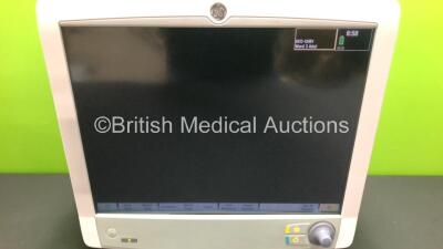 GE Carescape B650 Touch Screen Patient Monitor *Mfd - 02/2011* with 1 x GE E-PSMP-00 Module *Mfd 2011* and 1 x ECG, 1 x SpO2, 1 x P1-P2 and 1 x NIBP Leads with Cuff (Powers Up) - 2