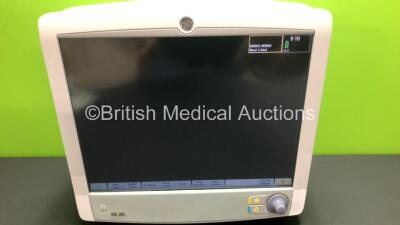 GE Carescape B650 Touch Screen Patient Monitor *Mfd - 02/2011* with 1 x GE E-PSMP-01 Module *Mfd 2013* and 1 x ECG, 1 x SpO2, 1 x P1-P2 and 1 x NIBP Leads with Cuff (Powers Up) - 2