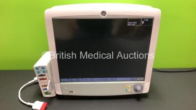 GE Carescape B650 Touch Screen Patient Monitor *Mfd - 02/2011* with 1 x GE E-PSMP-00 Module *Mfd 2011* and 1 x P1-P2 Lead (Powers Up)