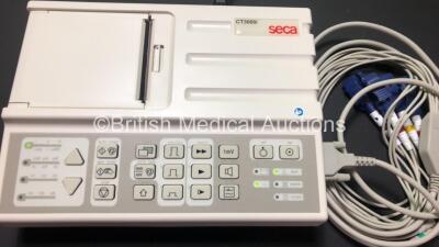 2 x Seca CT3000i ECG Machines with 2 x 10 Lead ECG Leads *Mfd 2015 - 2014* (Both Power Up with INOP Warning) - 2