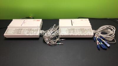 2 x Seca CT3000i ECG Machines with 2 x 10 Lead ECG Leads *Mfd 2015 - 2012* (Both Power Up with INOP Warning)