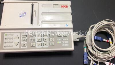 2 x Seca CT3000i ECG Machines with 2 x 10 Lead ECG Leads *Mfd 2015 - 2015* (Both Power Up with INOP Warning) - 2