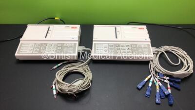 2 x Seca CT3000i ECG Machines with 2 x 10 Lead ECG Leads *Mfd 2012 - 2011* (Both Power Up with INOP Warning)