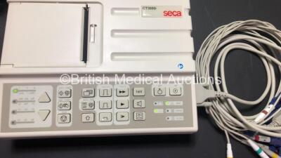 2 x Seca CT3000i ECG Machines with 2 x 10 Lead ECG Leads *Mfd 2012 - 2011* (Both Power Up with INOP Warning) - 2