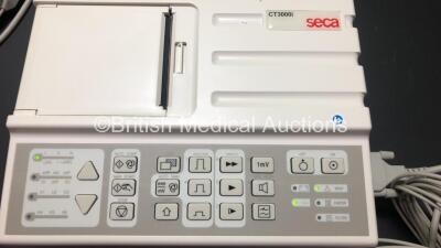 2 x Seca CT3000i ECG Machines with 2 x 10 Lead ECG Leads *Mfd 2014 - 2013* (Both Power Up with INOP Warning) - 2