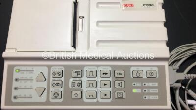 2 x Seca CT3000i ECG Machines with 2 x 10 Lead ECG Leads *Mfd 2015 - 2012* (Both Power Up with INOP Warning) - 2