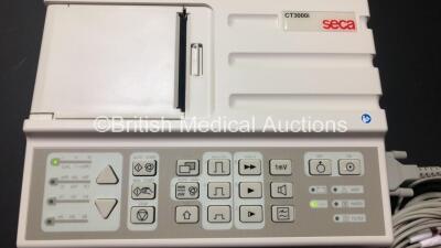 2 x Seca CT3000i ECG Machines with 2 x 10 Lead ECG Leads *Mfd 2015 - 2014* (Both Power Up with INOP Warning) - 2