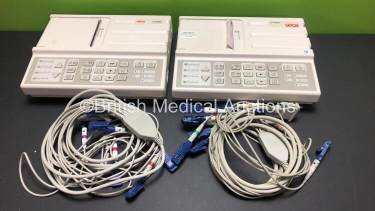 2 x Seca CT3000i ECG Machines with 2 x 10 Lead ECG Leads *Mfd 2011 - 2014* (No Power)