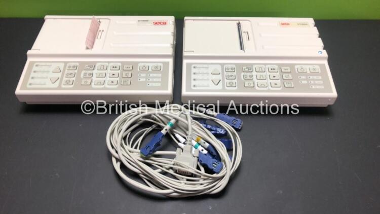 2 x Seca CT3000i ECG Machines with 1 x 10 Lead ECG Lead *Mfd 2013 - 2014* (No Power)