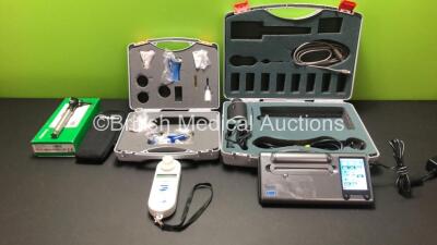 Mixed Lot Including 1 x Cardinal Health Viasys Microlab Spirometer with Accessories in Case, 1 x Carefusion Micro RPM Spirometer with Accessories in Case and 1 x Welch Allyn Otoscope 22821 in Case