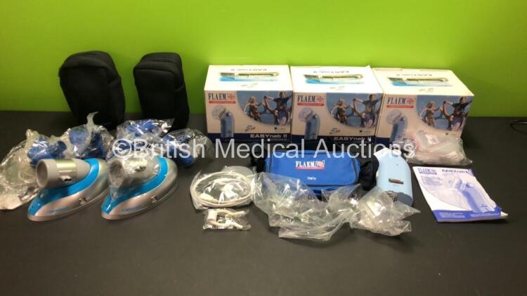 Job Lot Including 2 x Vitalograph 6800 Pneumotrac Spirometers with Accessories and 4 x Flaemnuova EAST ned II Nebulisers