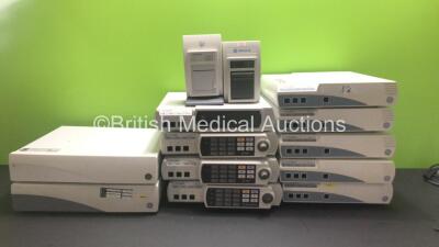 Job Lot Including 5 x GE Solar 8000i Base Units, 4 x GE Solar 8000M Base Units (1 x Missing Controller), 2 x GE Carescape Control Stations, 5 x Monitors, 2 x GE PRN 50-M Printers and 1 x APC 250 Smart UPS *GL*