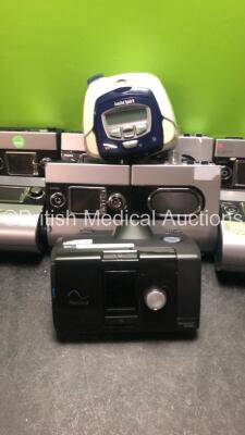 Job Lot of CPAP's Including 6 x ResMed S9 Autoset CPAP's with Power Supplies,2 x H5i Humidifiers,1 x ResMed S8 AutoSet Spirit II CPAP and 1 x ResMed AirSense 10 Autoset CPAP with Power Supply (All Power Up) - 3