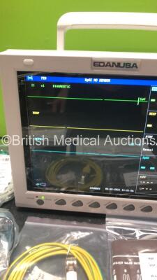 EDAN USA iM8 Patient Monitor with Printer,CO2,IBP1,IBP2,ECG,NIBP,SpO2,T1 and T2 Options,Job Lot of Assorted Leads and Accessories (Powers Up-In Excellent Condition) - 5