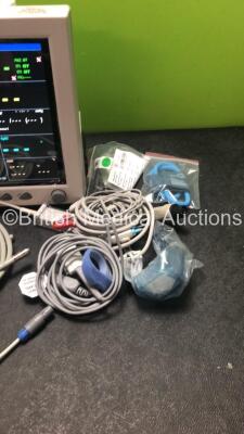 EDAN USA iM8 Patient Monitor with Printer,CO2,IBP1,IBP2,ECG,NIBP,SpO2,T1 and T2 Options,Job Lot of Assorted Leads and Accessories (Powers Up-In Excellent Condition) - 3