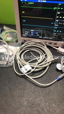 EDAN USA iM8 Patient Monitor with Printer,CO2,IBP1,IBP2,ECG,NIBP,SpO2,T1 and T2 Options,Job Lot of Assorted Leads and Accessories (Powers Up-In Excellent Condition) - 4