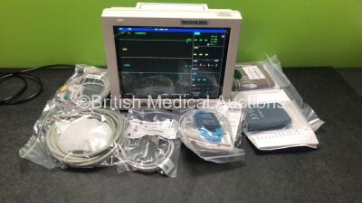 EDAN USA iM8 Patient Monitor with Printer,CO2,IBP1,IBP2,ECG,NIBP,SpO2,T1 and T2 Options,1 x SpO2 Finger Sensor and 1 x BP Hose (Powers Up-In Excellent Condition)