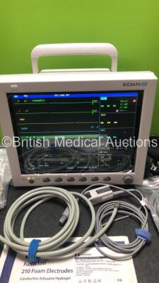 EDAN iM8 Patient Monitor with Printer,ECG,NIBP,SpO2,T1 and T2 Options,Assorted Leads and Accessories (Powers Up in Excellent Condition) - 7