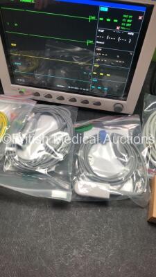 EDAN iM8 Patient Monitor with Printer,ECG,NIBP,SpO2,T1 and T2 Options,Assorted Leads and Accessories (Powers Up in Excellent Condition) - 7