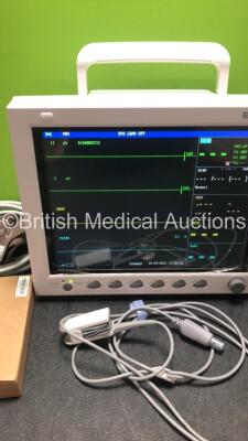 EDAN iM8 Patient Monitor with Printer,ECG,NIBP,SpO2,T1 and T2 Options,1 x 3-Lead ECG Lead,1 x BP Hose and Cuff and 1 x SpO2 Finger Sensor (Powers Up in Excellent Condition) - 6