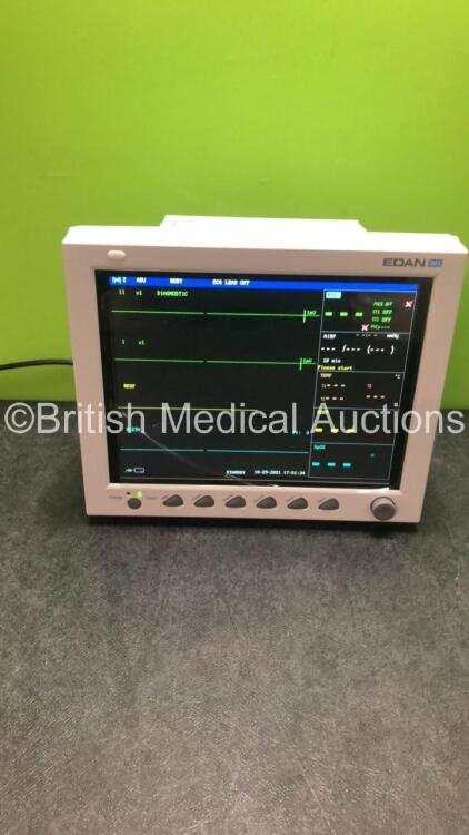 EDAN iM8 Patient Monitor with Printer,ECG,NIBP,SpO2,T1 and T2 Options (Powers Up in Excellent Condition)