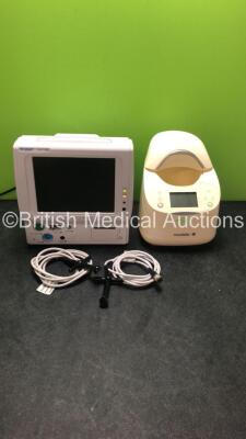 Mixed Lot Including 1 x Fukuda Denshi DS-7100 Patient Monitor with ECG/Resp,SpO2,NIBP,BP and Temp Options (Draws Power with Blank Screen),1 x Medela Warming/Thawing Device and 2 x Siemens CW2 Ultrasound Pencil Probes