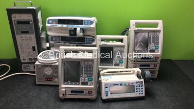 Large Mixed Lot Including 3 x Carefusion Alaris Syringe Pumps (2 x CC and 1 x GH),3 x Baxter Colleague Infusion Pumps,1 x Smiths Medical Medfusion 3400 Syringe Pump,1 x Gyrus ENT Diego Unit and 1 x Fisher & Paykel MR730 Respiratory Humidifier (Powers Up)