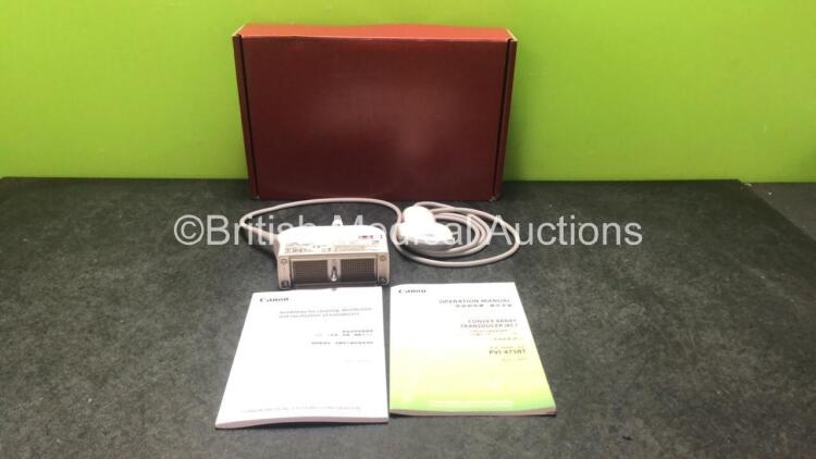 Canon PVI-475BT Convex Array Ultrasound Transducer / Probe *Mfd - 01/2021* with Operation Manual in Case (In Excellent Cosmetic Condition) *FSB2114462*