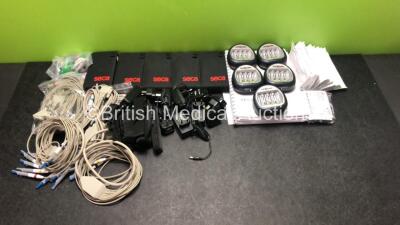 5 x Seca CT-220BT ECG Machines with ECG Leads, Electrodes, Batteries and Battery Chargers