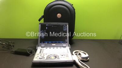 GE Logiq e Portable Ultrasound Scanner *Mfd - Oct 2011* Software Version - R6.0.3 with 1 x GE 4C-RS Transducer / Probe *Mfd - 05/2017* and Power Supply in Case (Powers Up) *209776WX4* **IR244**