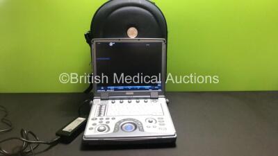 GE Logiq e Portable Ultrasound Scanner *Mfd - Oct 2011* Software Version - R6.03 with Power Supply in Case (Powers Up) *209742WX6* **IR242**