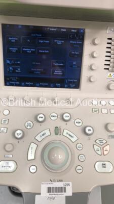 Toshiba Aplio 500 Flat Screen Ultrasound Scanner Model TUS-A500 Software Version AB_V3.00*R002 with 1 x Transducer/Probe (PLT-704SBT * Mfd 2010 *),Sony Digital Graphic Printer UP-D897 and Footswitch (Powers Up-General Marks to Side Panels) * SN T1C11X2201 - 6