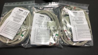 4 x Seca CT-220BT ECG Machines with Bluetooth Connection ECG Leads, Electrodes, Bluetooth Adaptors, Batteries and Battery Chargers - 4