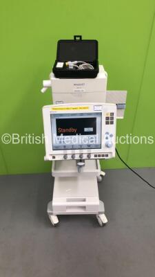 Maquet Servo-i Ventilator Model No 6487800 System Version V8.0 / System Software Version V8.00.01 / Running Hours 56014 with 1 x Capnostat ETCO2 Sensor on Stand (Powers Up) * SN 44834 * - 2