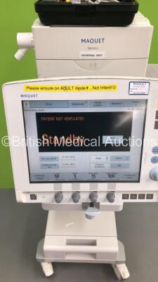 Maquet Servo-i Ventilator Model No 6487800 System Version V8.0 / System Software Version V8.00.01 / Running Hours 56014 with 1 x Capnostat ETCO2 Sensor on Stand (Powers Up) * SN 44834 * - 3