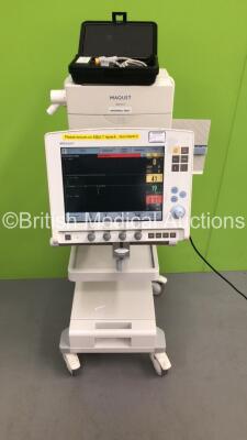 Maquet Servo-i Ventilator Model No 6487800 System Version V8.0 / System Software Version V8.00.01 / Running Hours 56014 with 1 x Capnostat ETCO2 Sensor on Stand (Powers Up) * SN 44834 * - 11