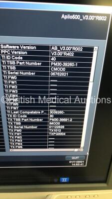 Toshiba Aplio 500 Flat Screen Ultrasound Scanner Model TUS-A500 Software Version AB_V3.00*R002 with 1 x Transducer/Probe (PLT-1204BT * Mfd March 2012 *),Sony Digital Graphic Printer UP-D897 and Mitsubishi Digital Color Printer CP30DW (Powers Up-General Ma - 7