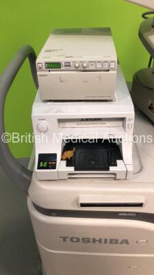 Toshiba Aplio 500 Flat Screen Ultrasound Scanner Model TUS-A500 Software Version AB_V3.00*R002 with 1 x Transducer/Probe (PLT-1204BT * Mfd March 2012 *),Sony Digital Graphic Printer UP-D897 and Mitsubishi Digital Color Printer CP30DW (Powers Up-General Ma - 15