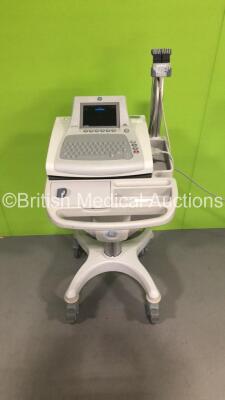 GE MAC3500 ECG Machine on Stand with 1 x 10-Lead ECG Leads (Powers Up)