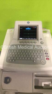 GE MAC3500 ECG Machine on Stand with 1 x 10-Lead ECG Leads (Powers Up) - 3