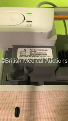 GE MAC3500 ECG Machine on Stand with 1 x 10-Lead ECG Leads (Powers Up) - 7