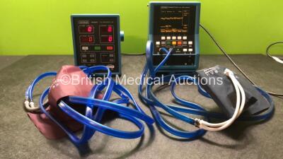 Job Lot Including 1 x Critikon Dinamap 8100 Vital Signs Monitor and 1 x Critikon Plus Vital Signs Monitor with 2 x Hoses and 2 x BP Cuffs (Both Power Up)