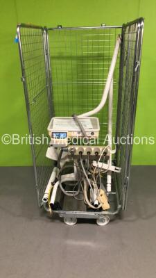 1 x Belmont Clesta Dental Delivery Unit with Hoses and Footswitch and 1 x Belmont Dental Patient Examination Light (Cage Not Included) * SN FBR021091998 *