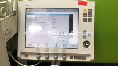 Maquet Servo-i Ventilator Software Version v8.0 with 1 x Maquet 06449701 Monitor (Powers Up with Missing Dial on Monitor-See Photo) *SN VEN076, E01706, 18150* - 2