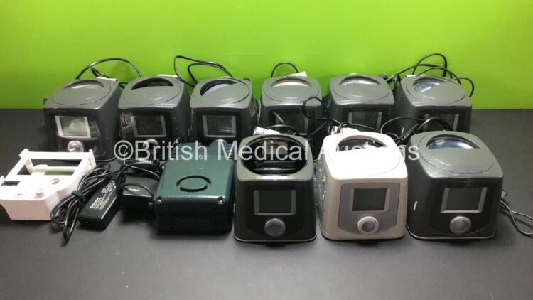 Job Lot Including 8 x Fisher&Paykel Icon+ Novo CPAP Units, 1 x Fisher&Paykel Iconnak Icon Series Humidified CPAP and 1 x AirSep AS095 FreeStyle Oxygen Concentrator with AC and DC Power Supplies